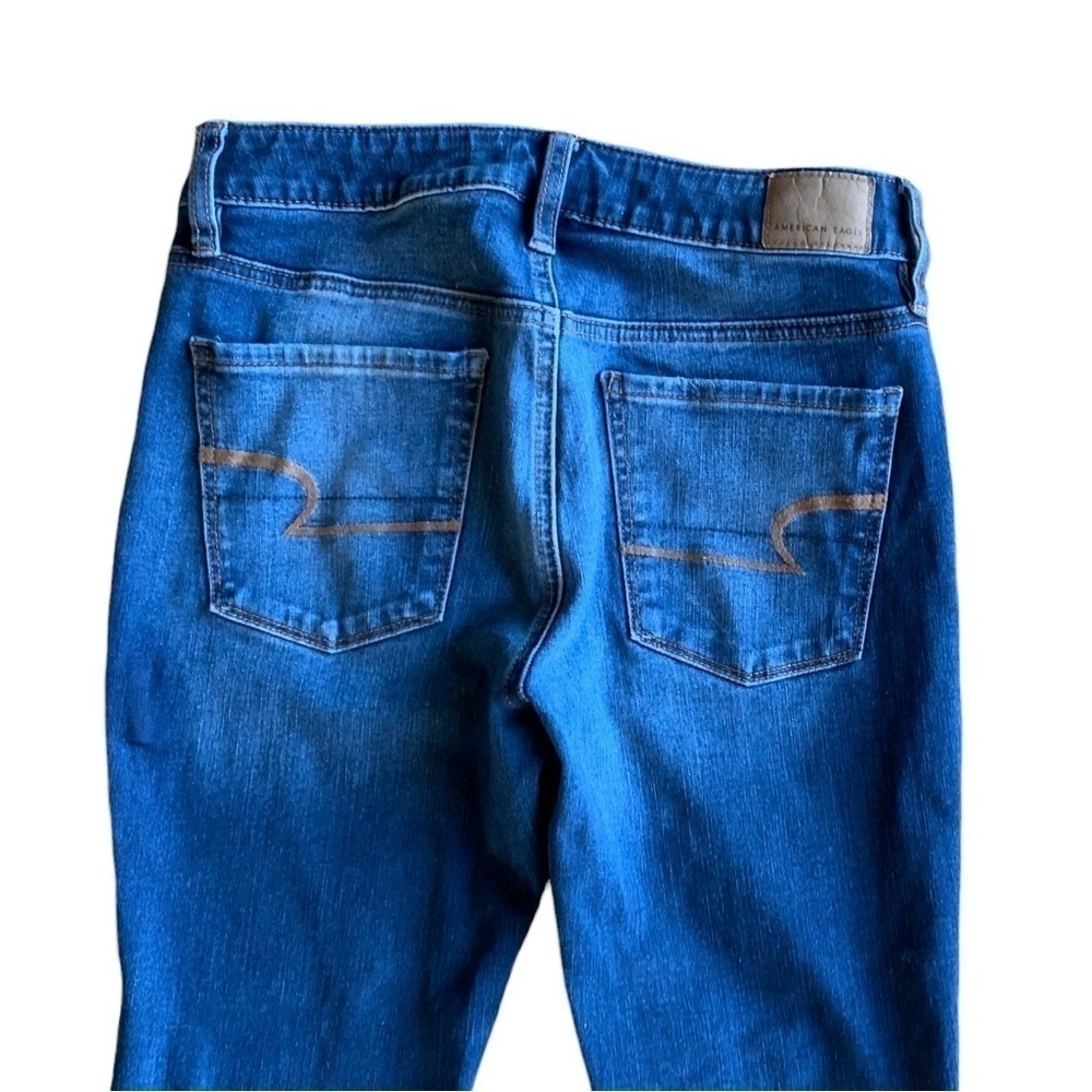 American Eagle Women’s Jeans Hi-Rise Distressed Jegging Crop, Size 6 Short - Picture 3 of 5